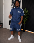 Blue and white tracksuit